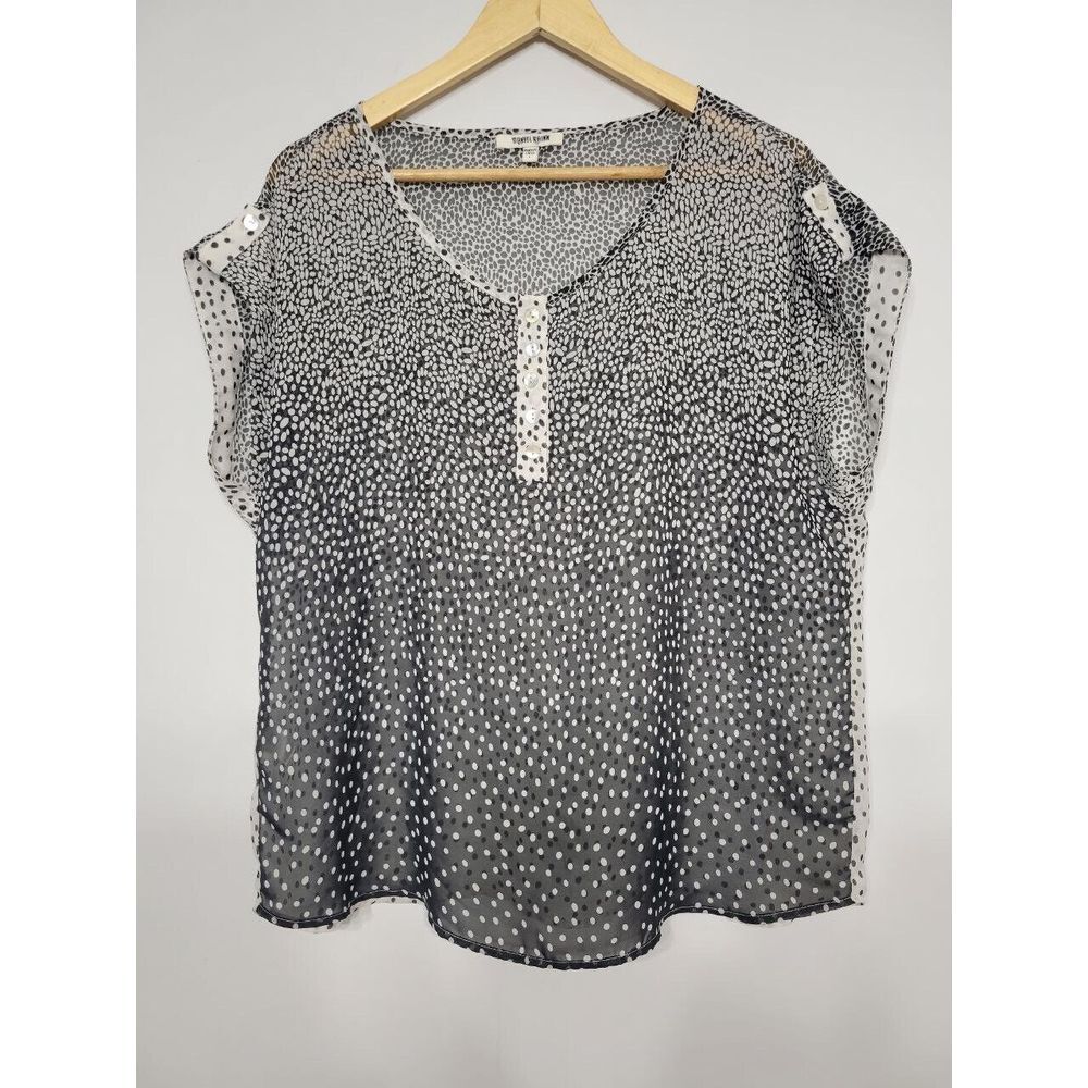 Daniel Rainn Vintage Sheer Dotted Blouse Size‎ Large